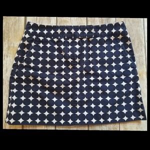 2/$30 J. CREW Navy & White Skirt size 0